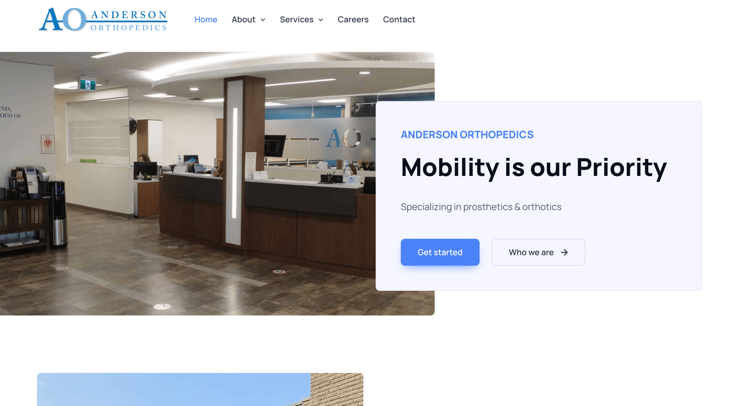 Anderson Orthopedics home page
